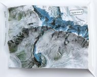 Photo aérienne en relief de l'Aiguille Verte